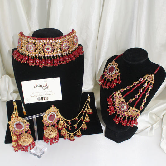 Naima - Kundan Bridal Set (Maroon)