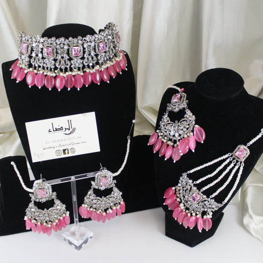 Aliza -   Choker Set [rose pink]