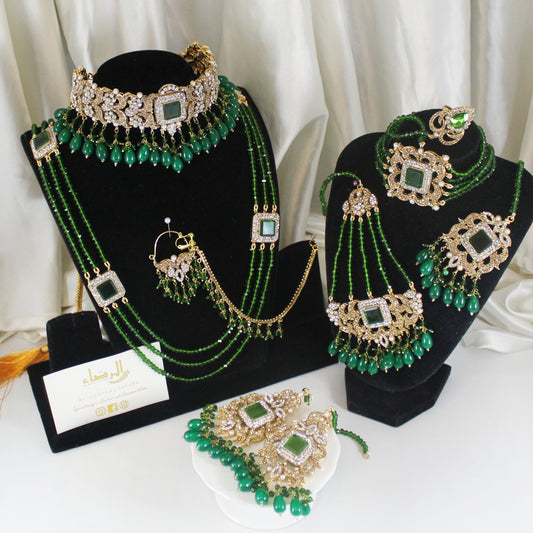 Fariha - Bridal Choker Set (Green)