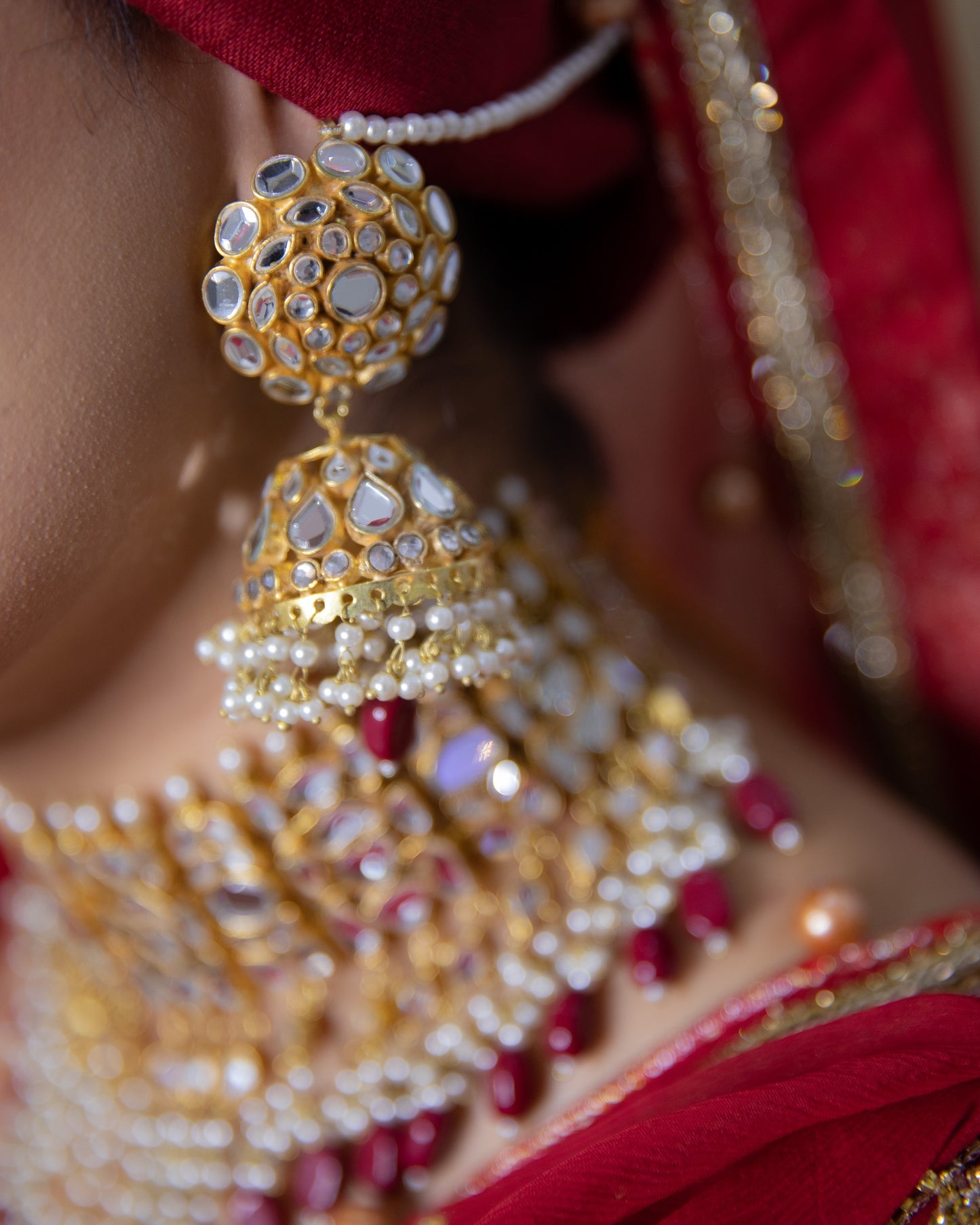 Zainab -  Kundan Bridal Set (Maroon)