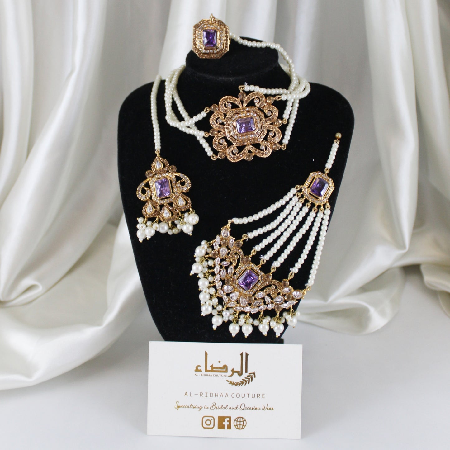 Leela -  Bridal Choker Set (Purple)