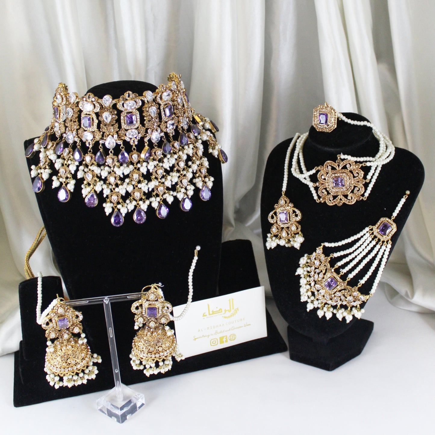 Leela -  Bridal Choker Set (Purple)