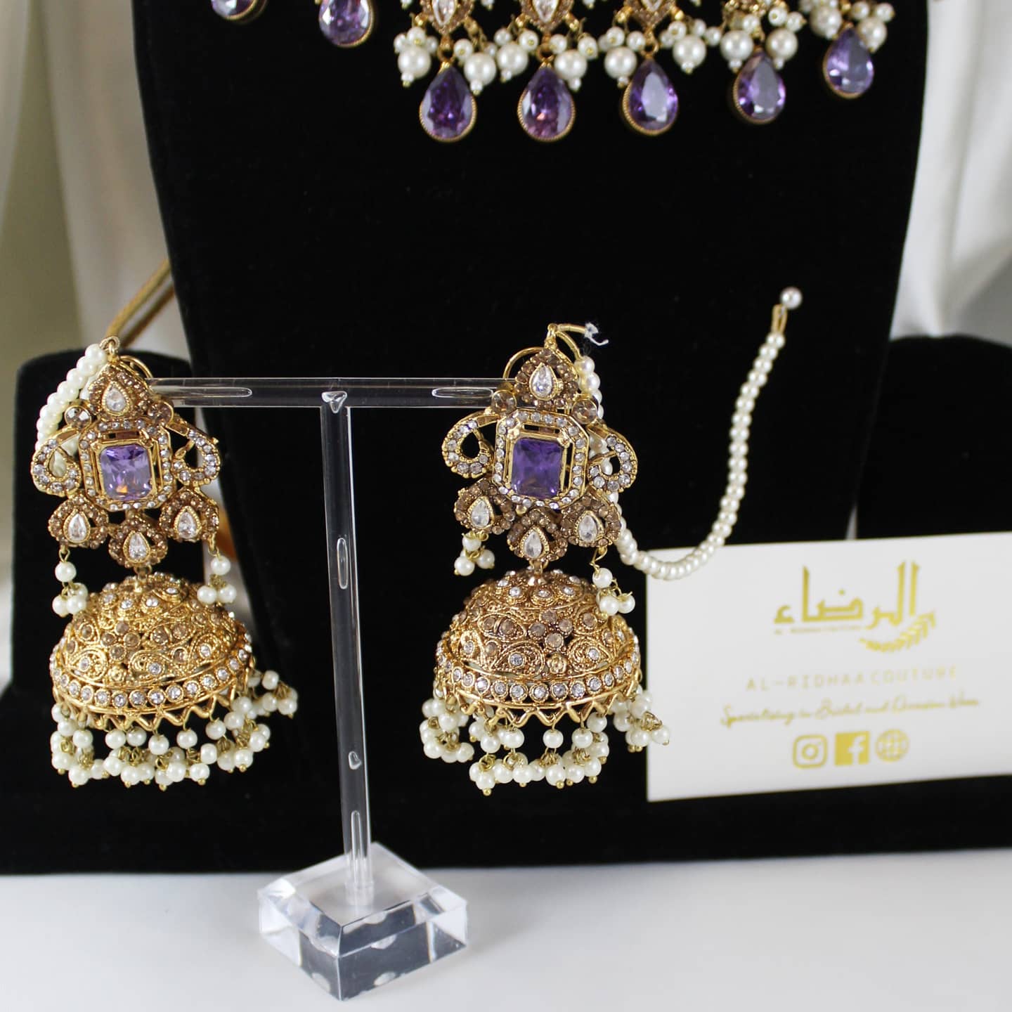 Leela -  Bridal Choker Set (Purple)