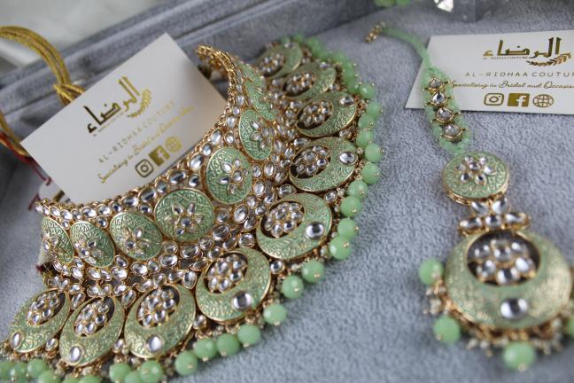 Anoosha - Meenakari Necklace Set (Green)