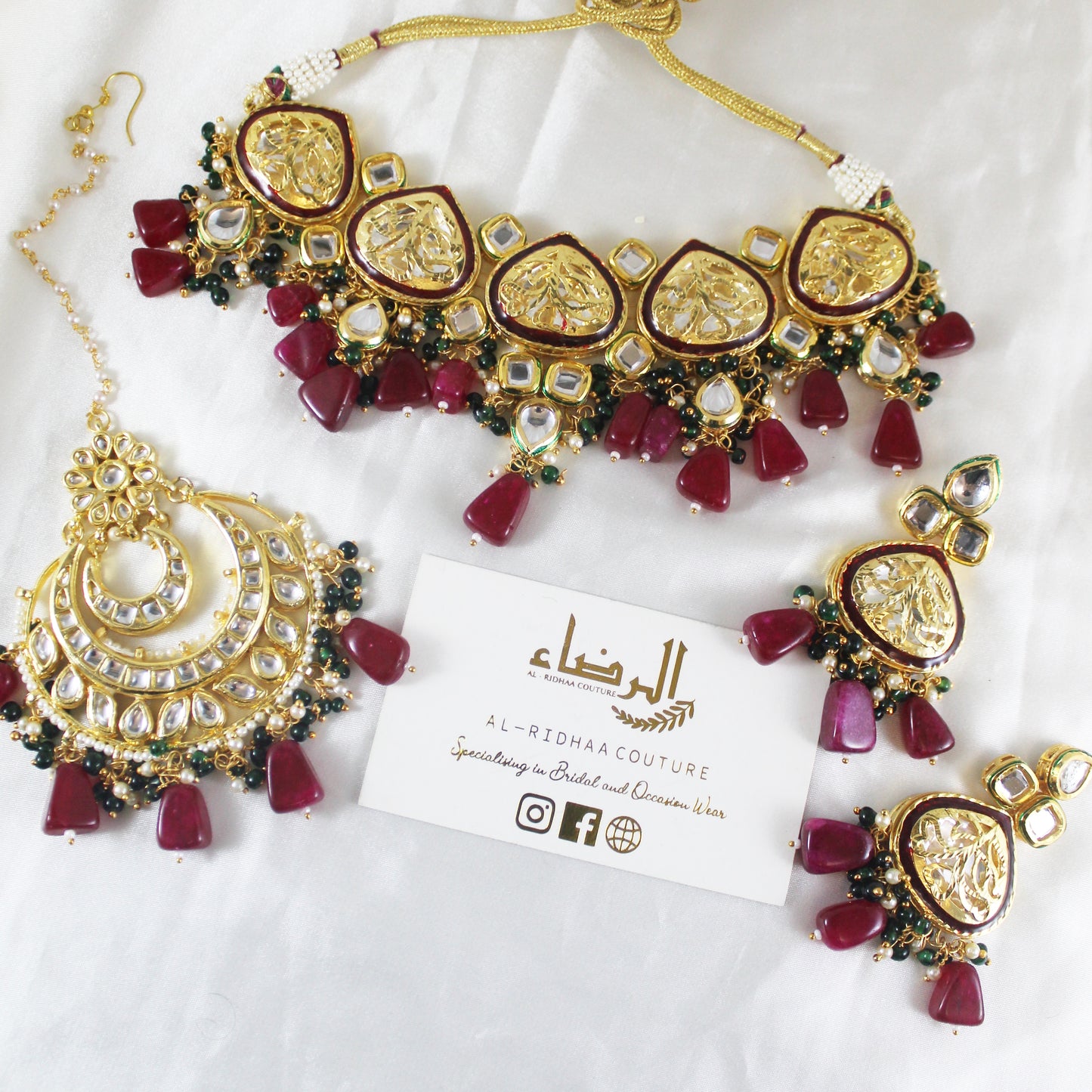 Nora - Maroon Choker