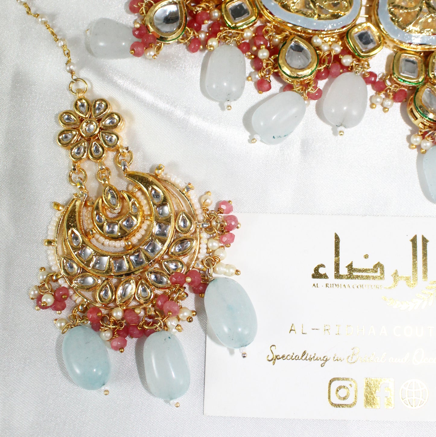 Nora - Baby Blue Reversible Stone Necklace