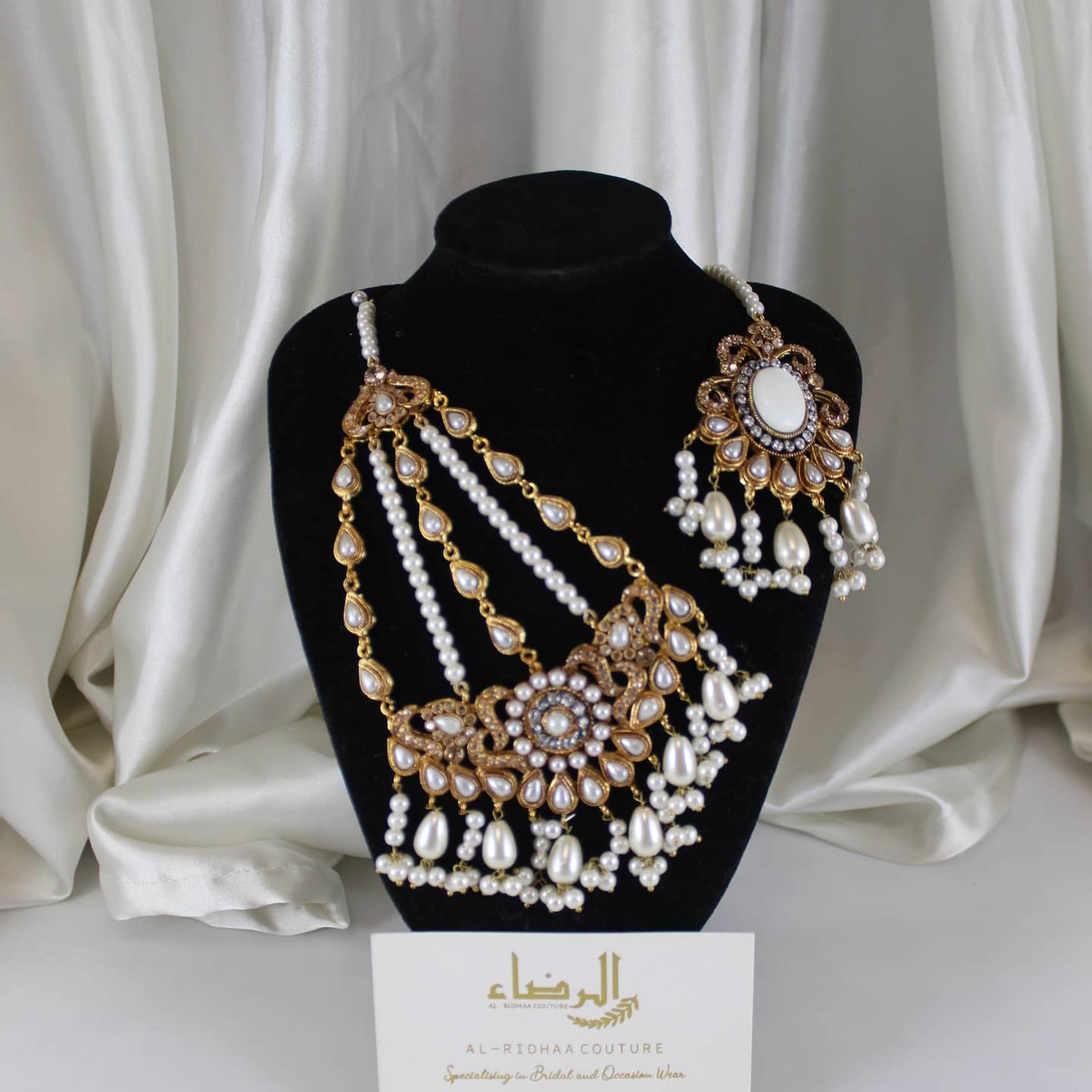 Naima - Kundan Bridal Set (White)