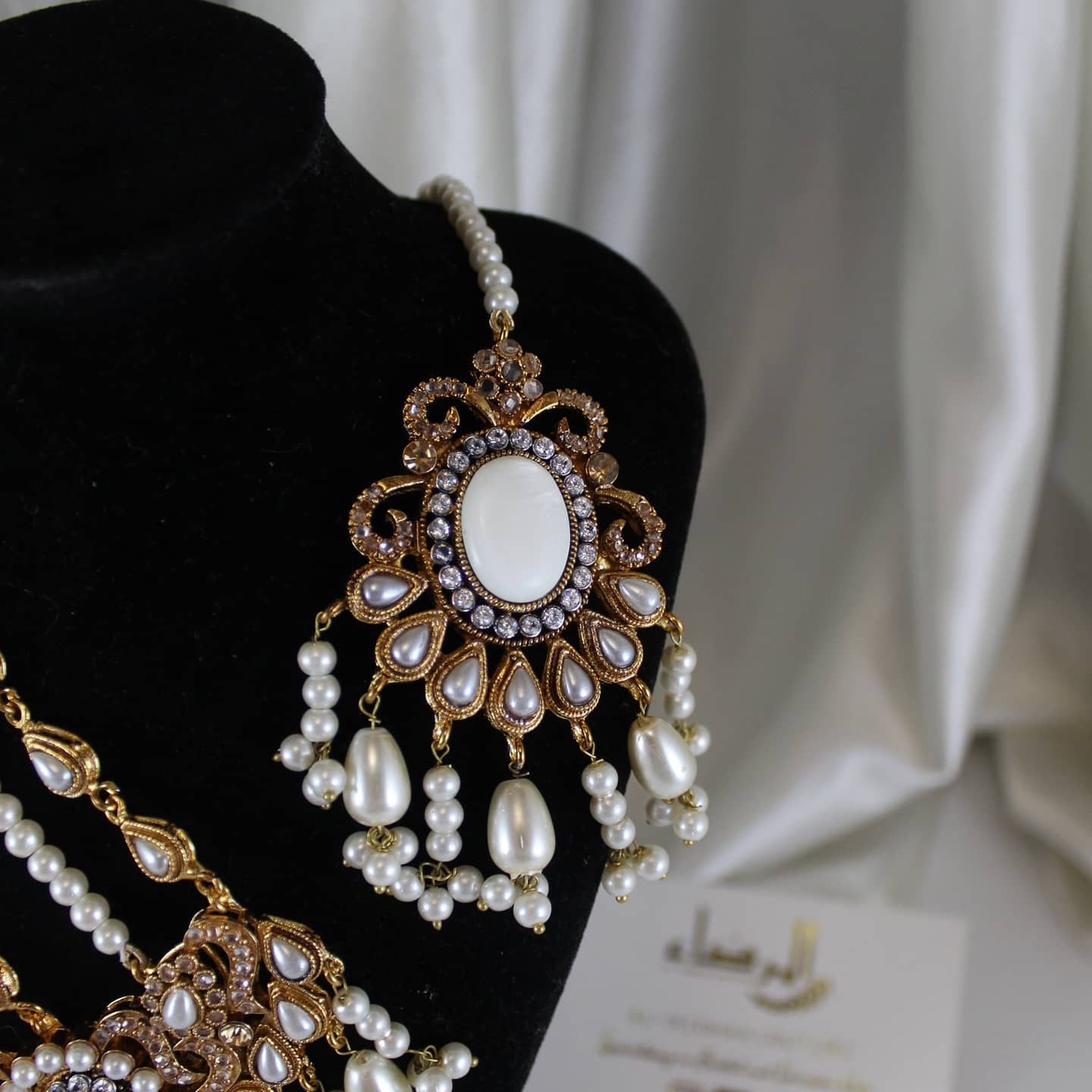 Naima - Kundan Bridal Set (White)