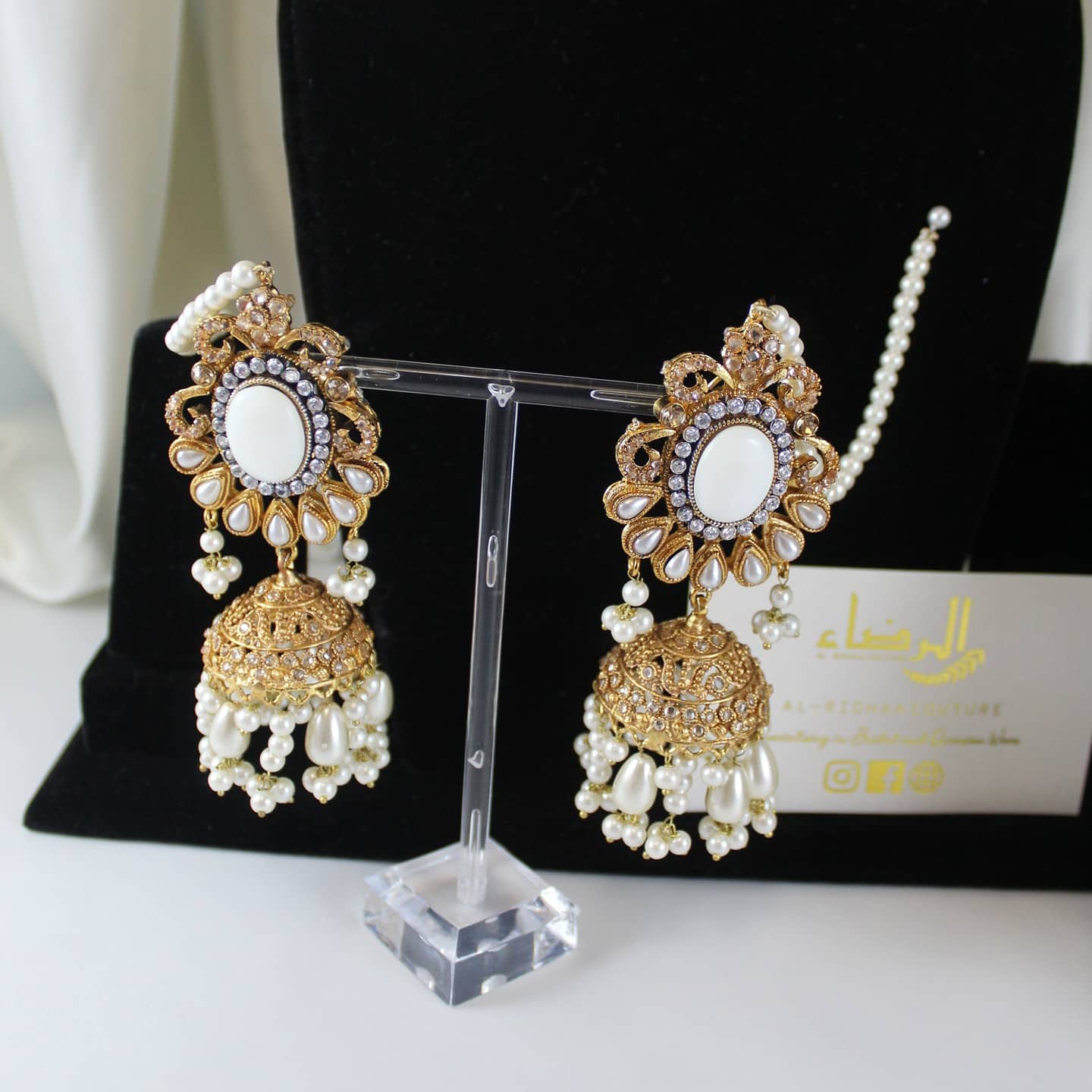 Naima - Kundan Bridal Set (White)