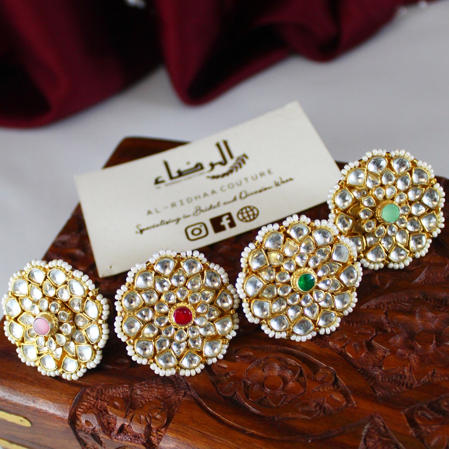 Naaz - Pachi Kundan Ring