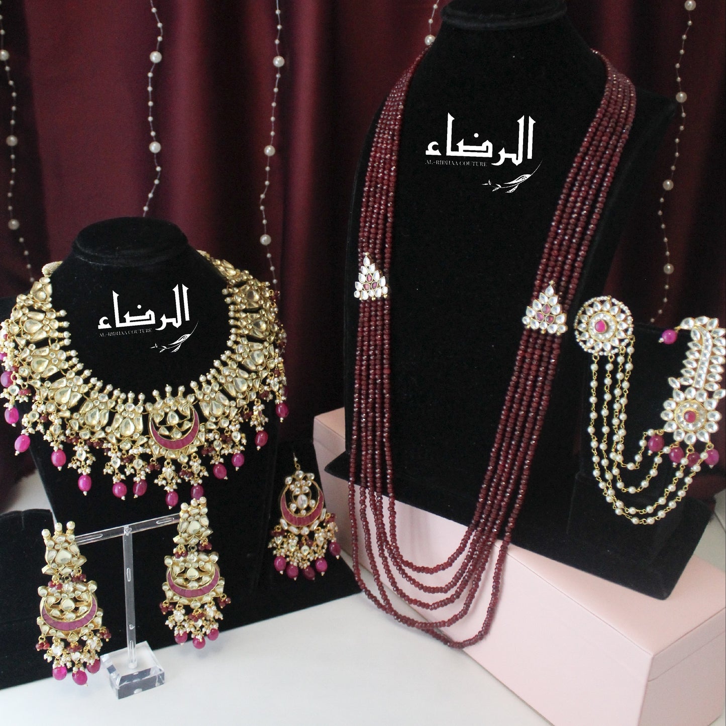 Saaimah - Pachi Kundan Set (Ruby)