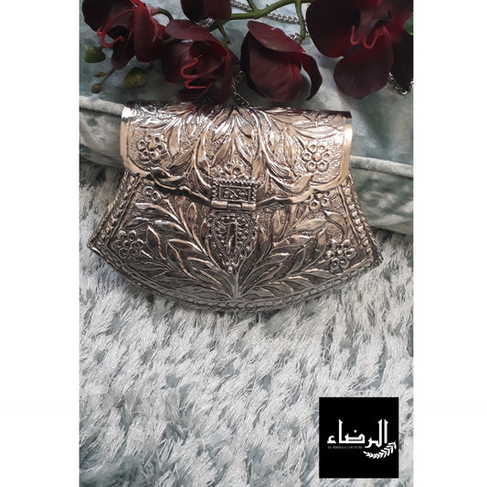 Leaf - Silver Brass Clutch