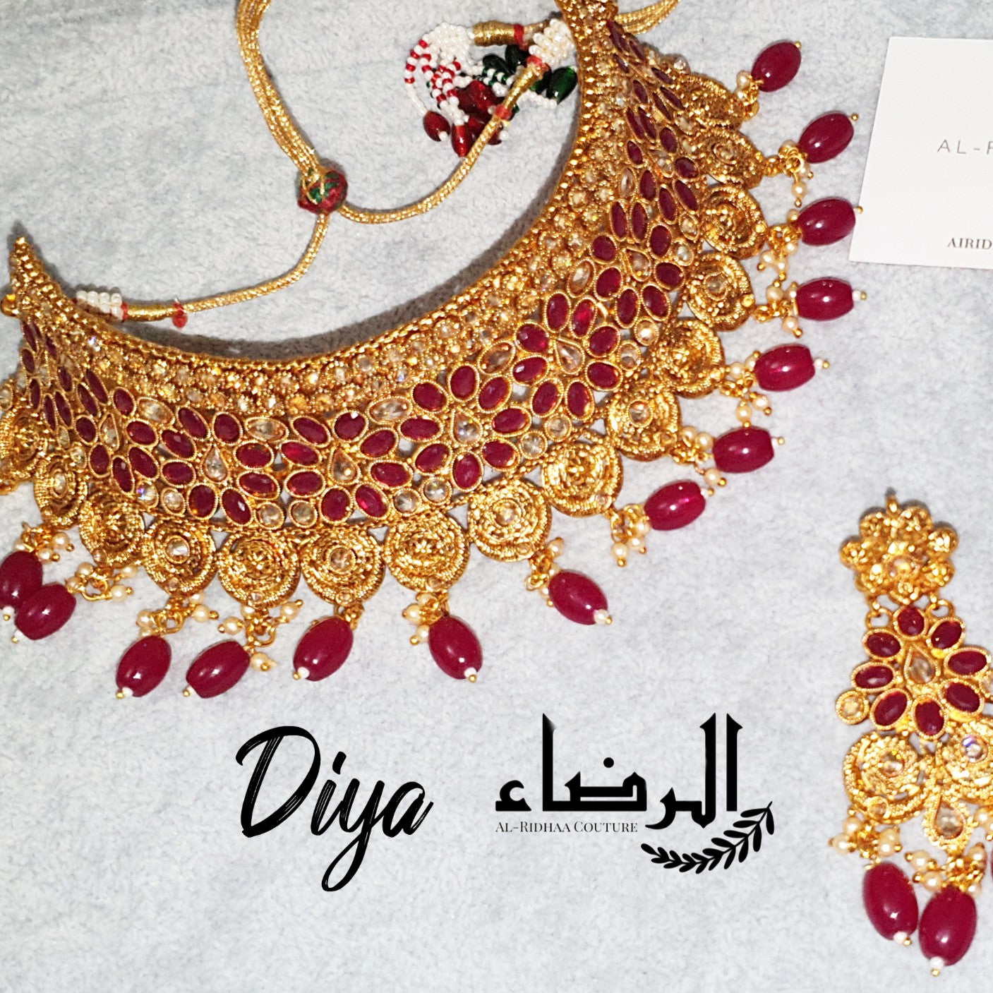 Diya - Red Necklace Set