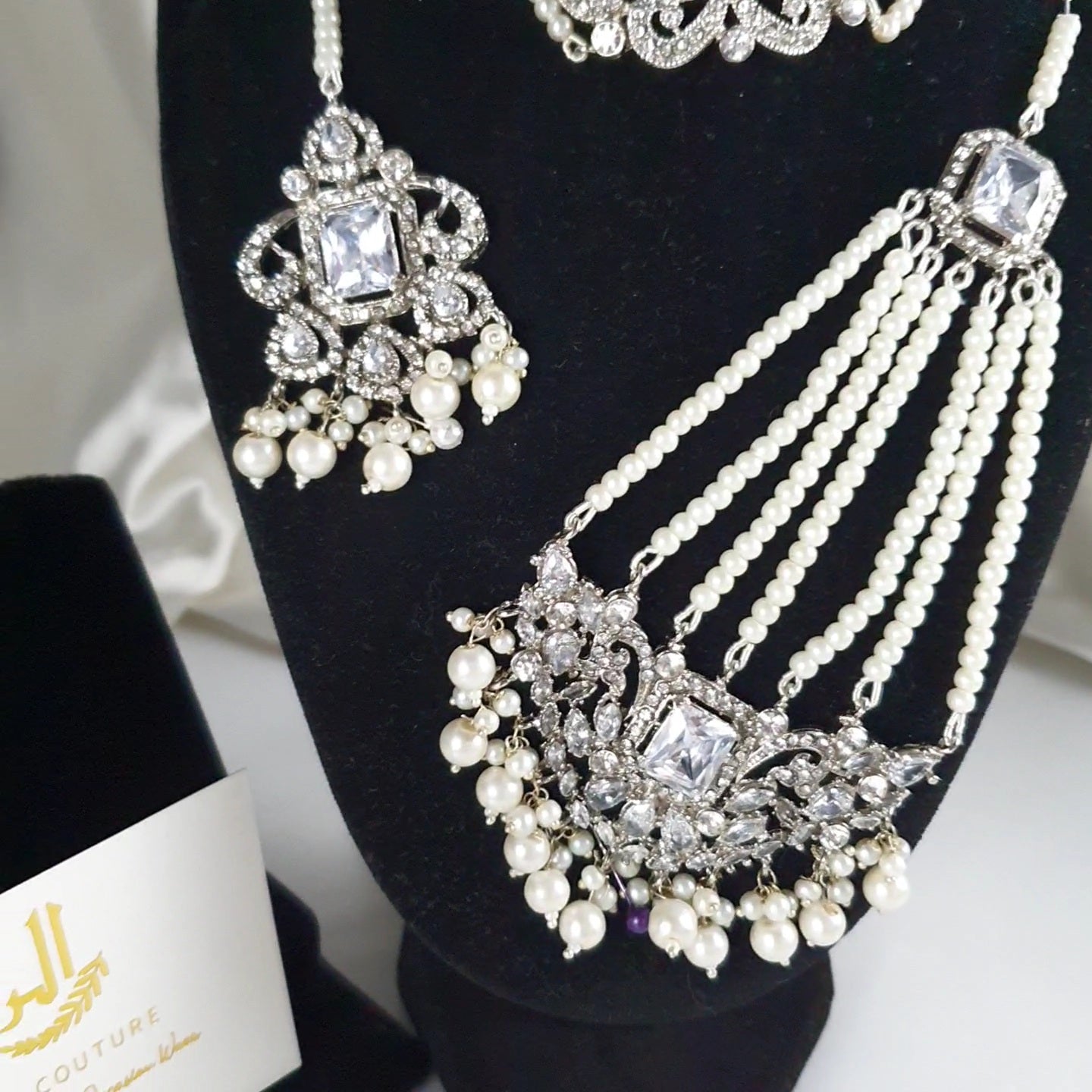 Leela -  Bridal Choker Set (Silver)