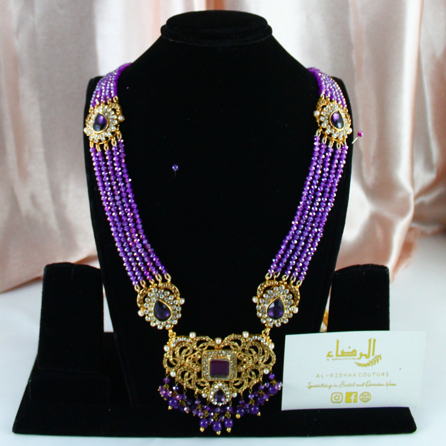 Fariha - Bridal Choker Set (Purple)