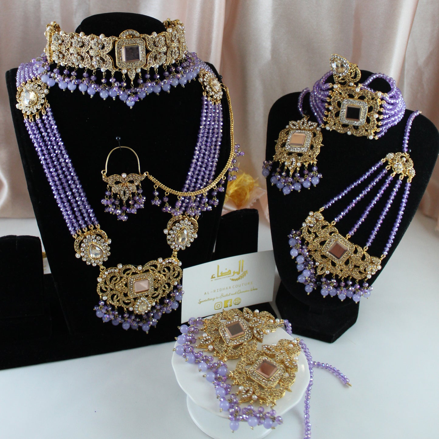 Fariha - Bridal Choker Set (Light Purple)