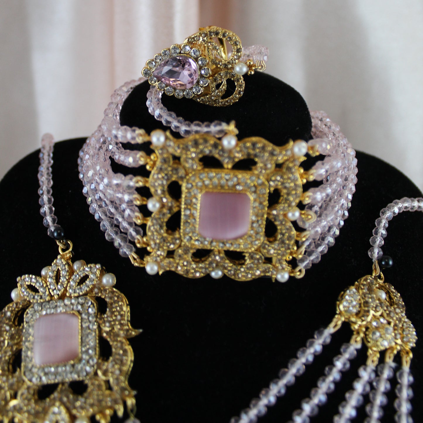 Fariha - Bridal Choker Set (Light Pink)