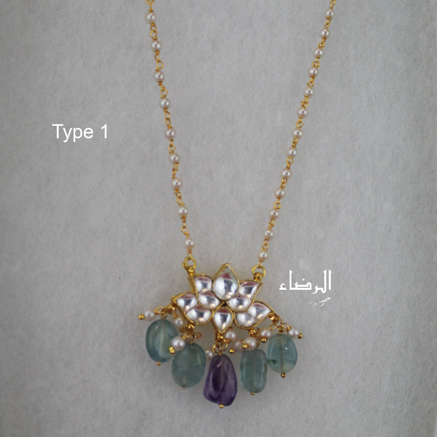 Lotus - Pachi Kundan Pendant