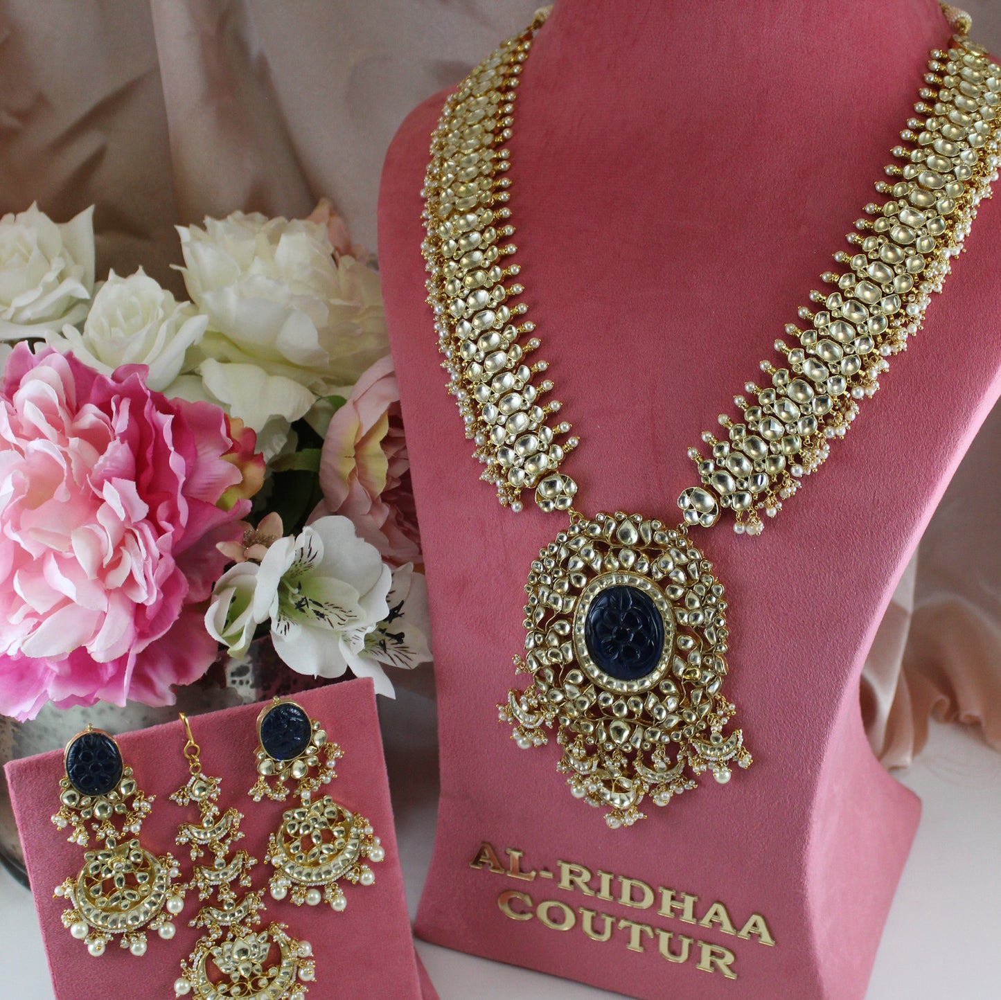 Kajal - Pachi Kundan Mala (Blue)