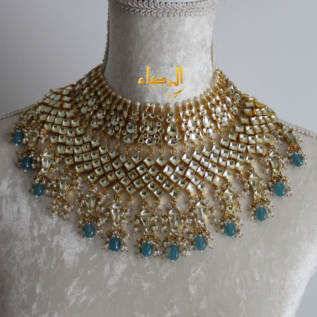 Padmavat - Pachi Kundan Set (Blue)
