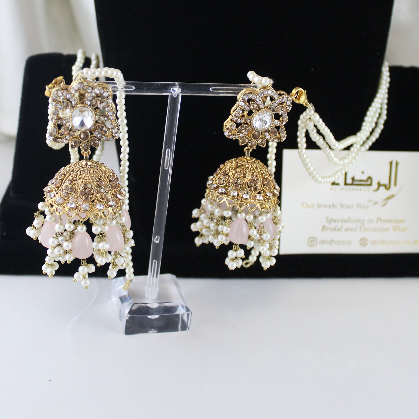 Buhayra - Double Choker Bridal Set (Pink)