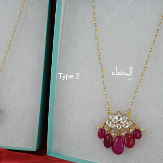 Lotus - Pachi Kundan Pendant
