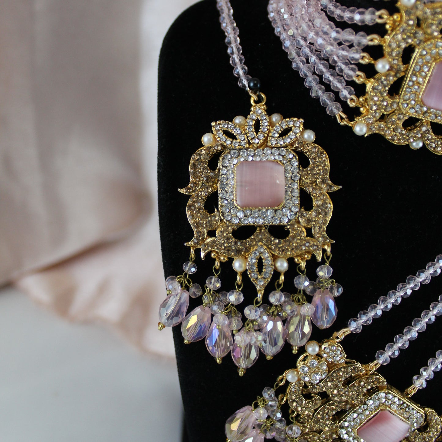 Fariha - Bridal Choker Set (Light Pink)