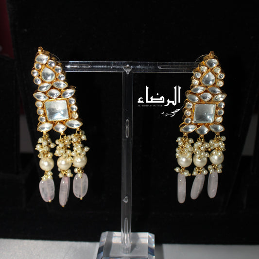 Neha - Pachi Kundan Set (Pastel Pink)