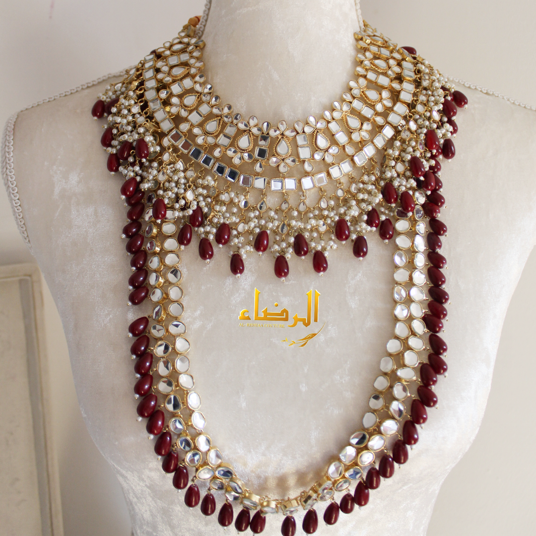 Jasmine - Maroon Kundan Bridal Set
