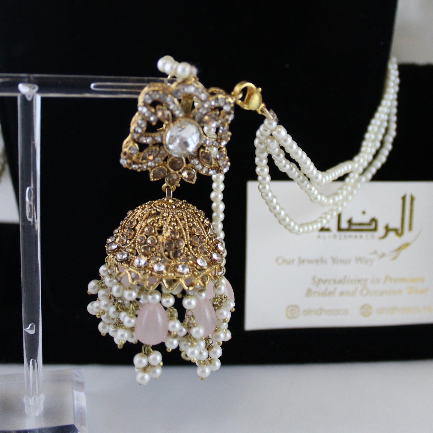 Buhayra - Double Choker Bridal Set (Pink)