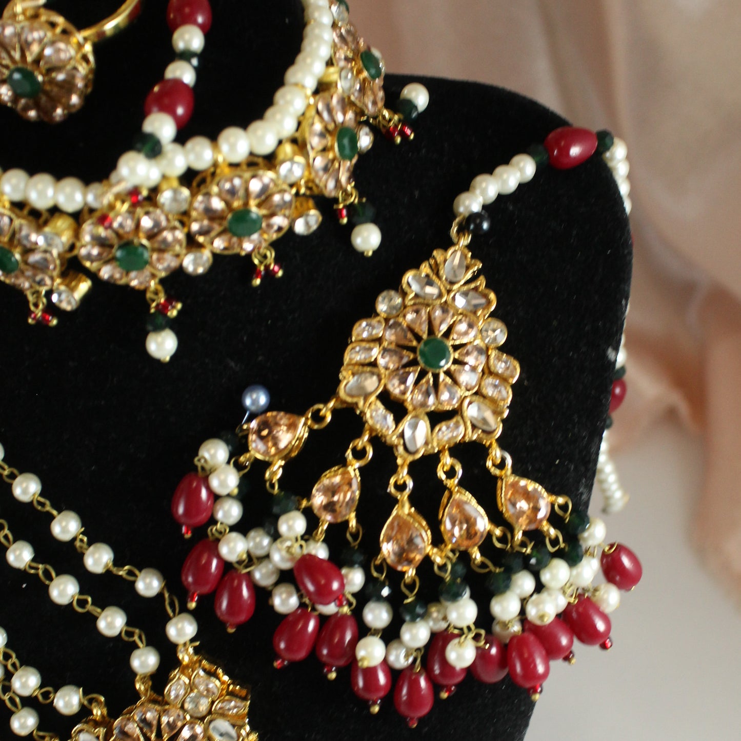 Amal -  Bridal Set (Green dots)