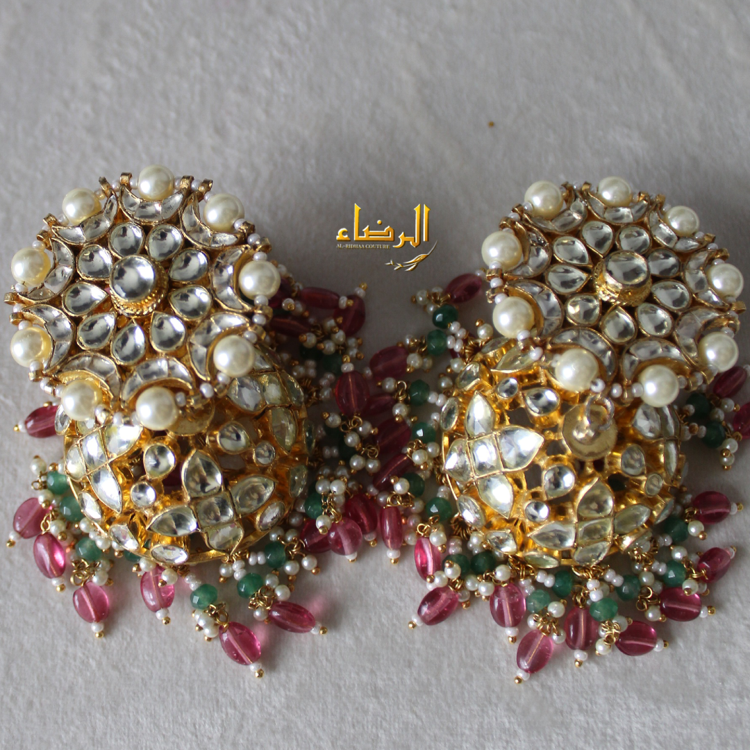 Padmavat - Pachi Kundan Set (Ruby Pink)