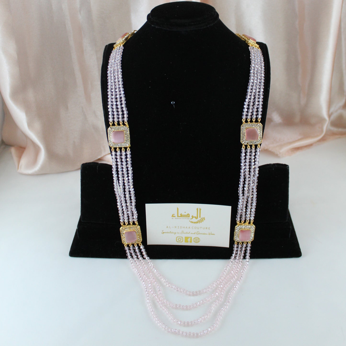 Fariha - Bridal Choker Set (Light Pink)