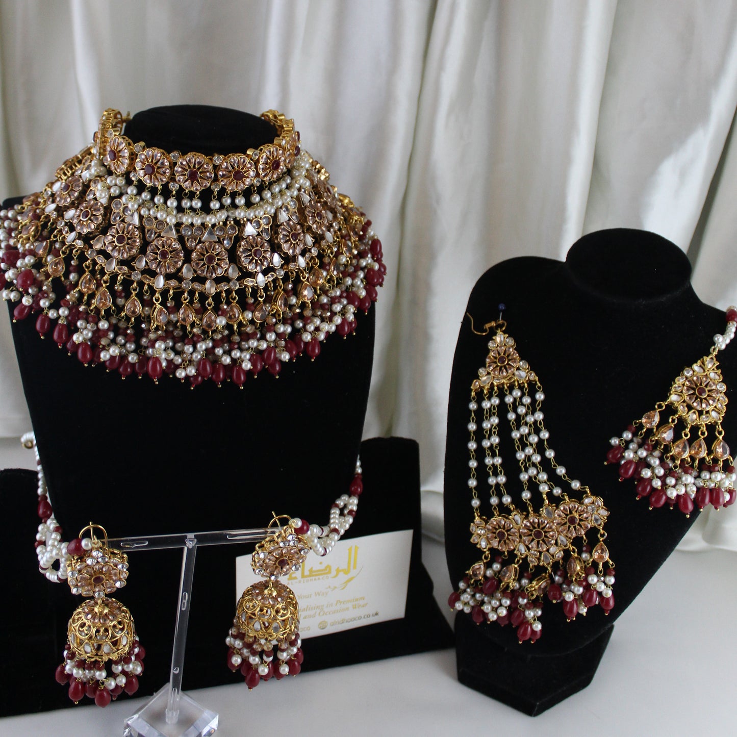 Hoorain -  Bridal Set (Maroon)
