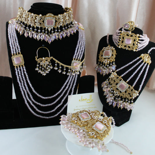 Fariha - Bridal Choker Set (Light Pink)