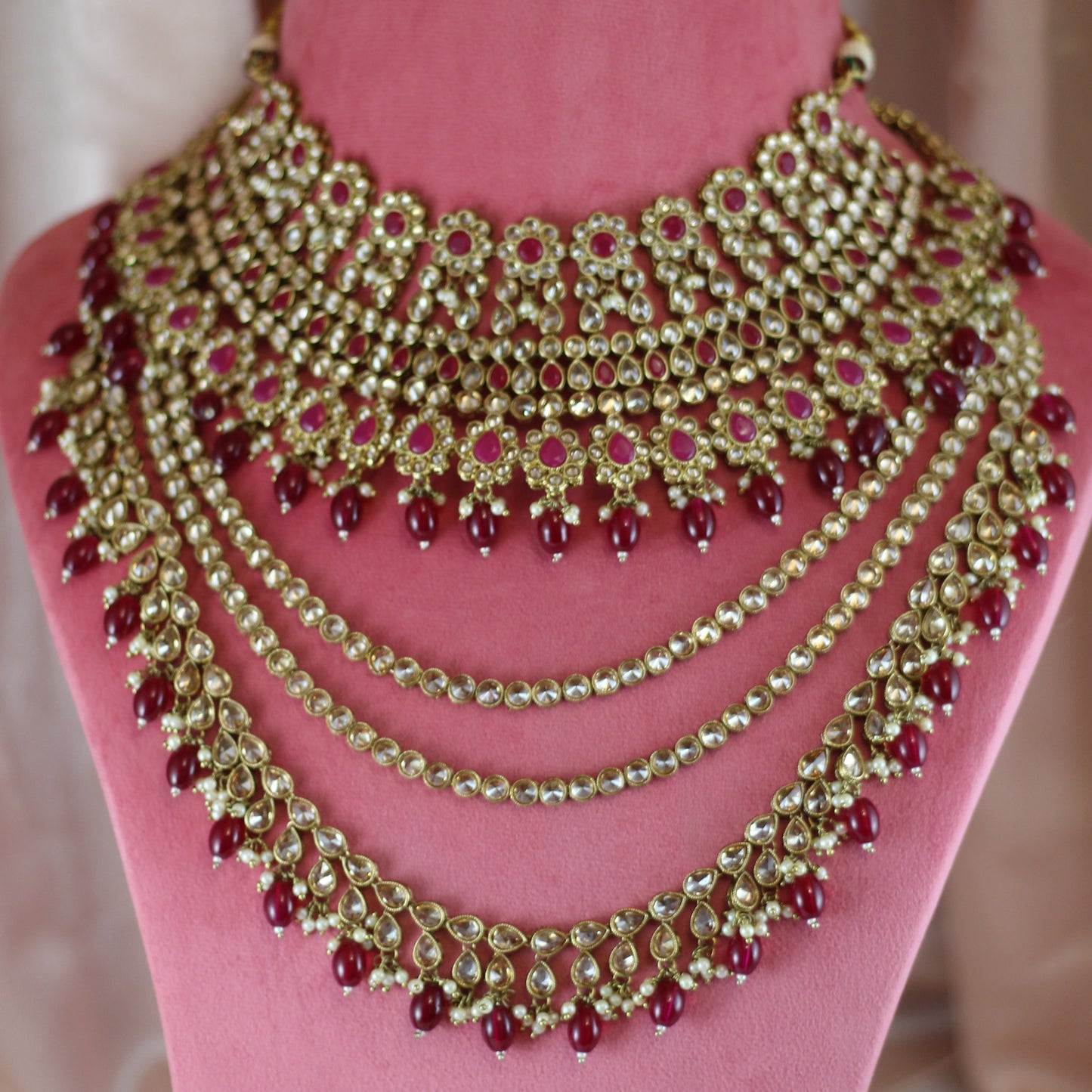 Kiara - Bridal Set (Maroon)