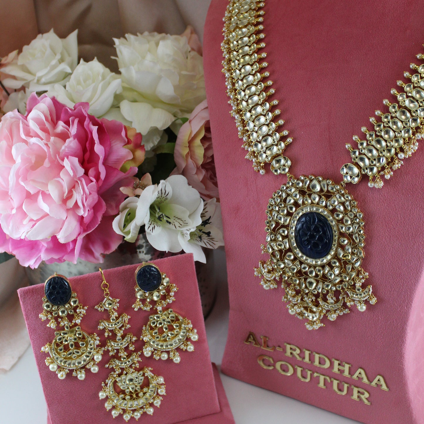 Kajal - Pachi Kundan Mala (Blue)