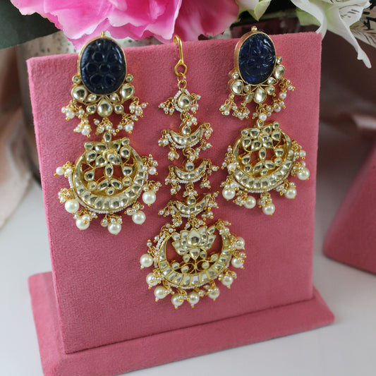 Kajal - Pachi Kundan Mala (Blue)