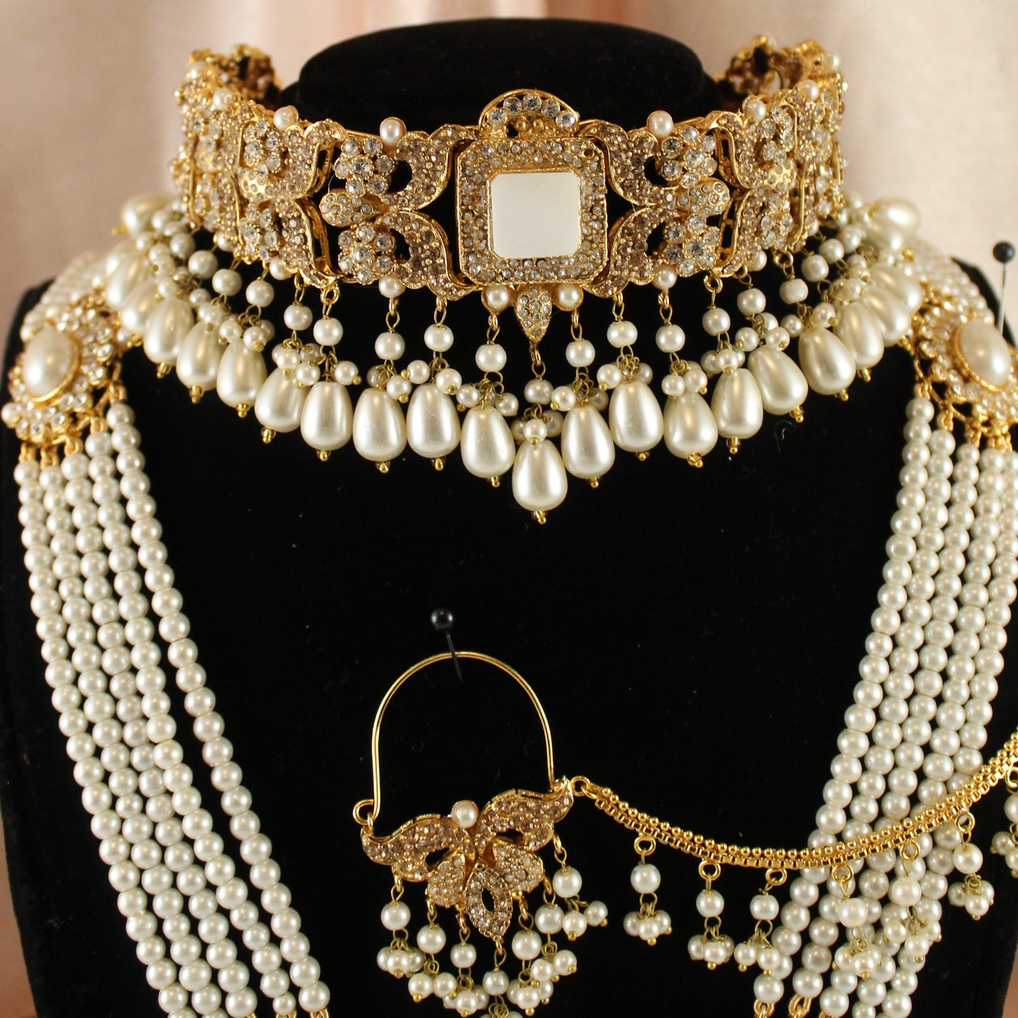 Fariha - Bridal Choker Set (White)