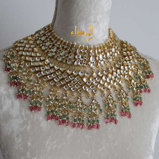 Padmavat - Pachi Kundan Set (Ruby Pink)