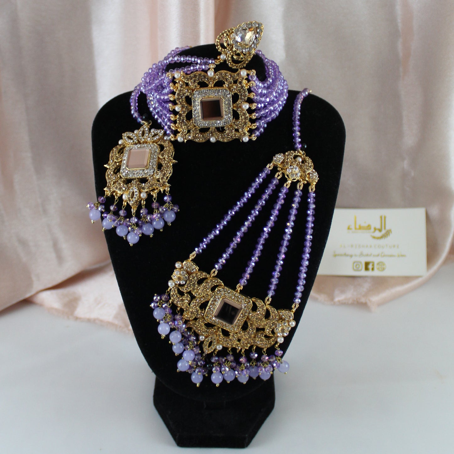 Fariha - Bridal Choker Set (Light Purple)