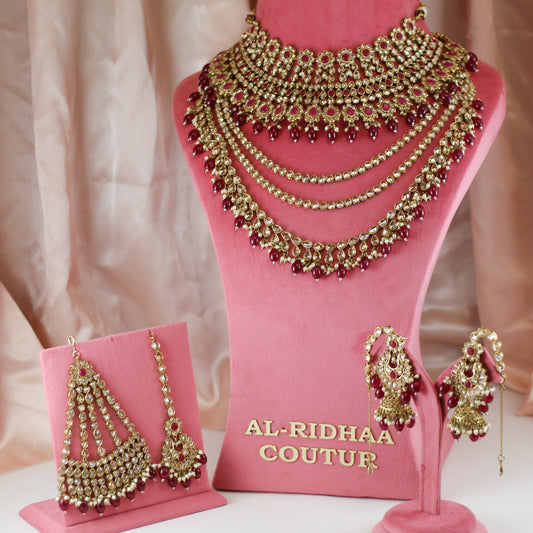 Kiara - Bridal Set (Maroon)