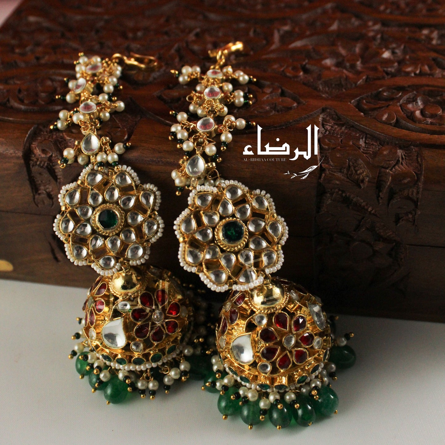 Oversized - Pachi Kundan Jhumke