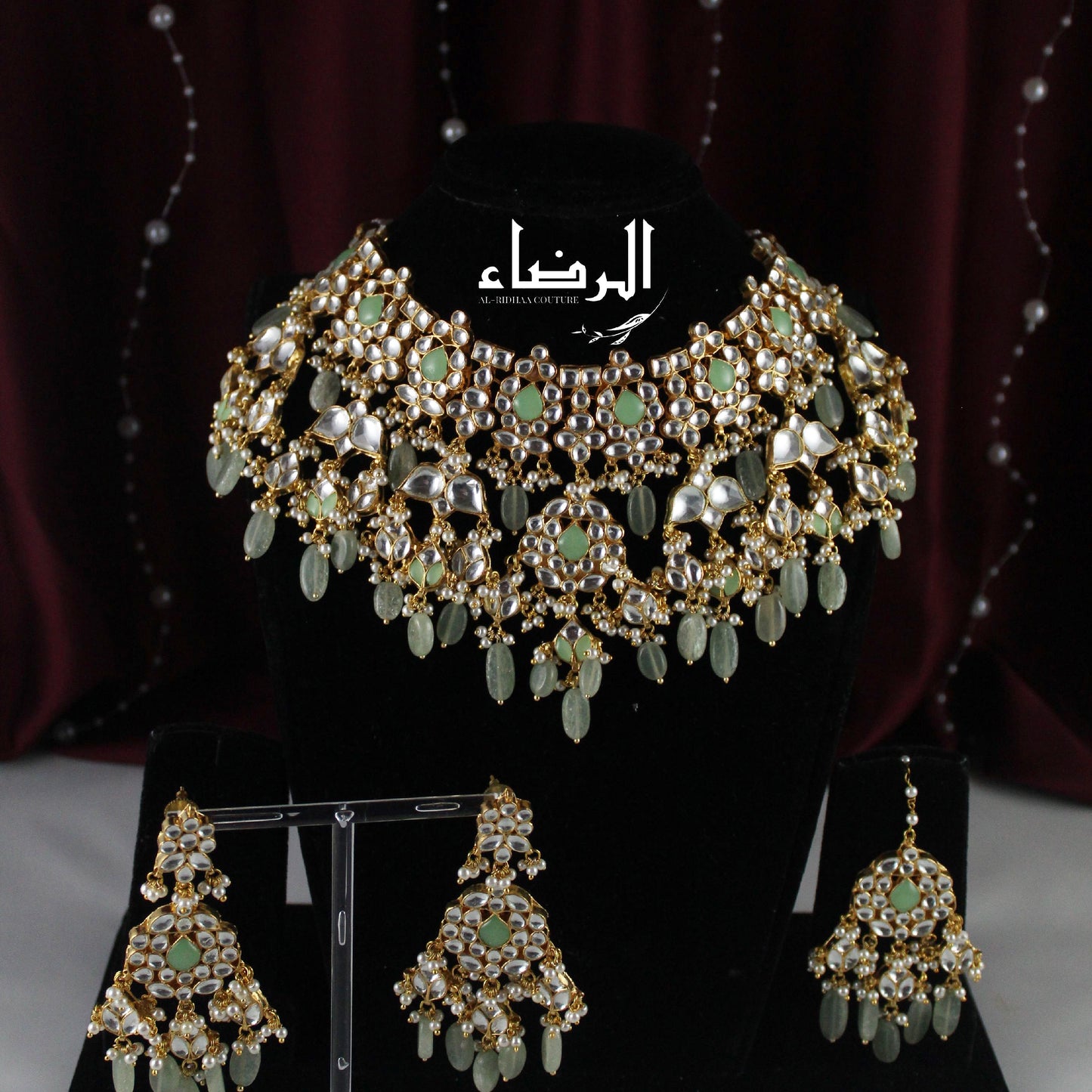 Mira - Pachi Kundan Set (mint)