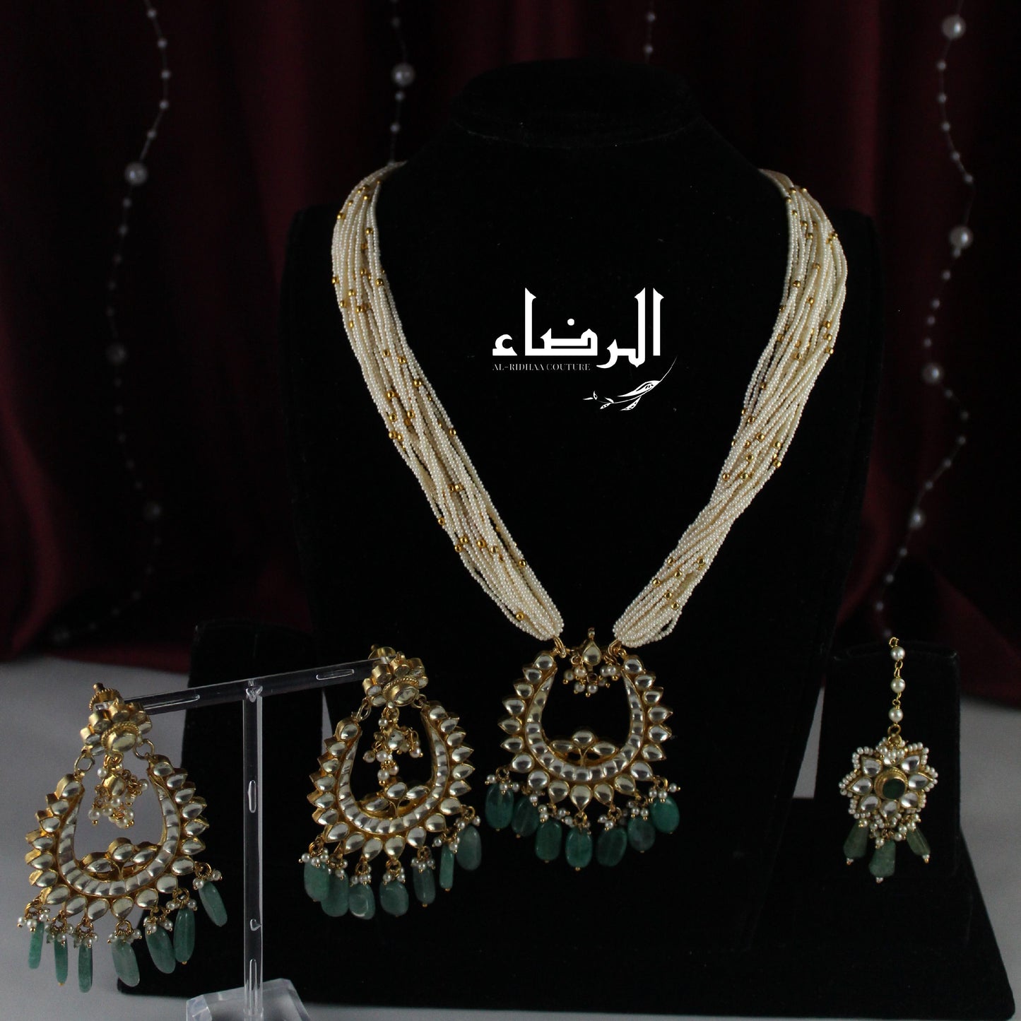 Diya - Pachi Kundan Mala Set