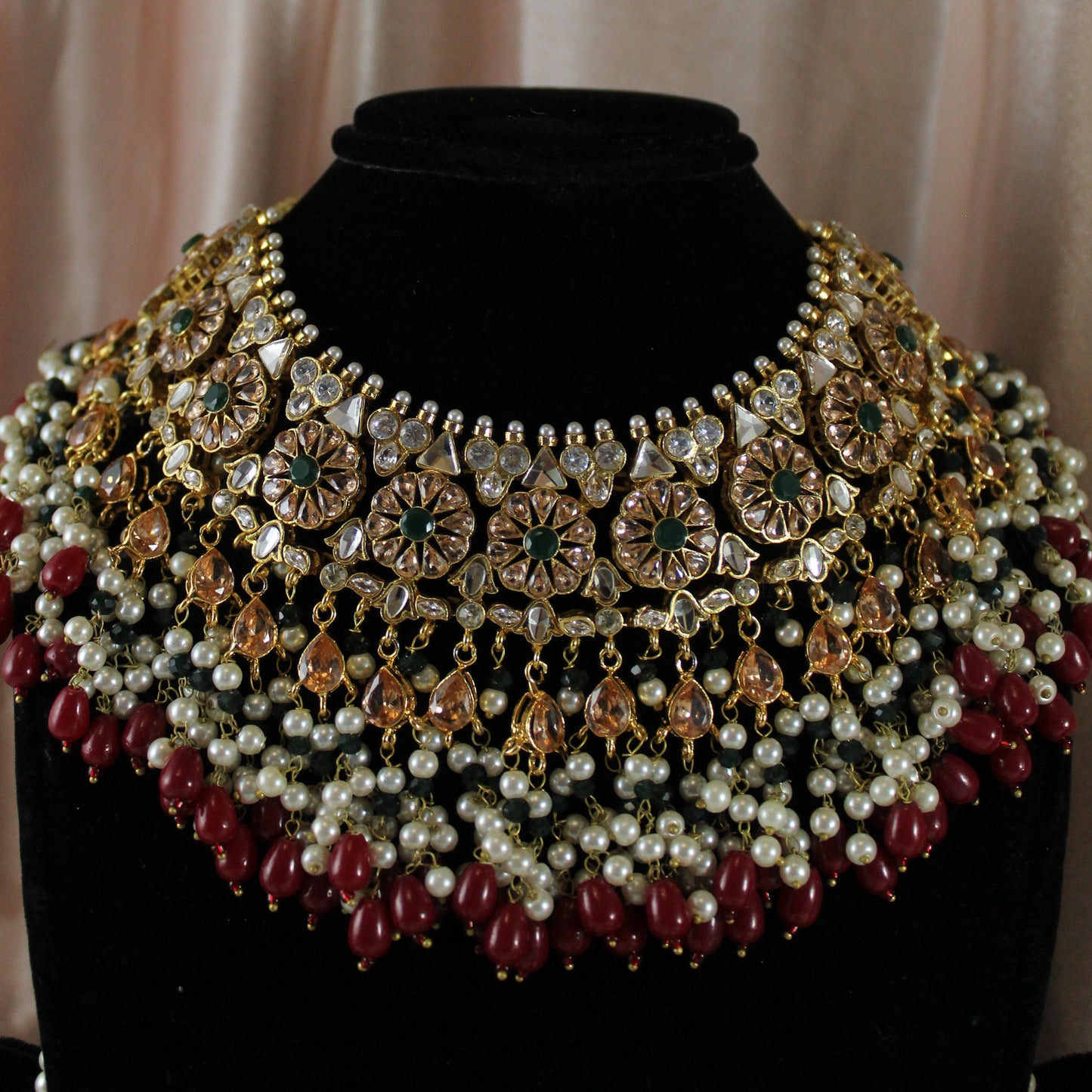 Amal -  Bridal Set (Green dots)