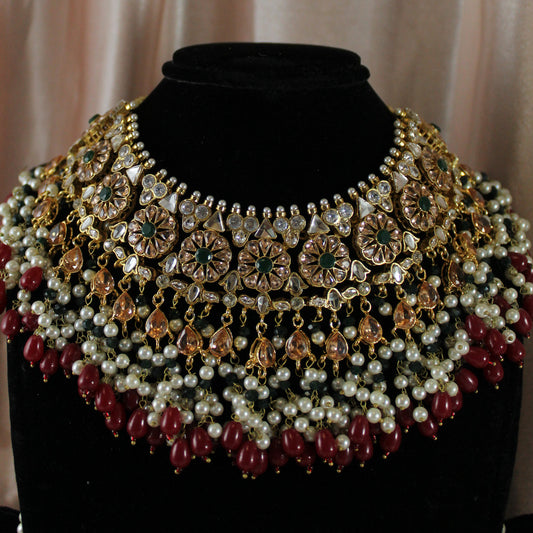 Amal -  Bridal Set (Green dots)