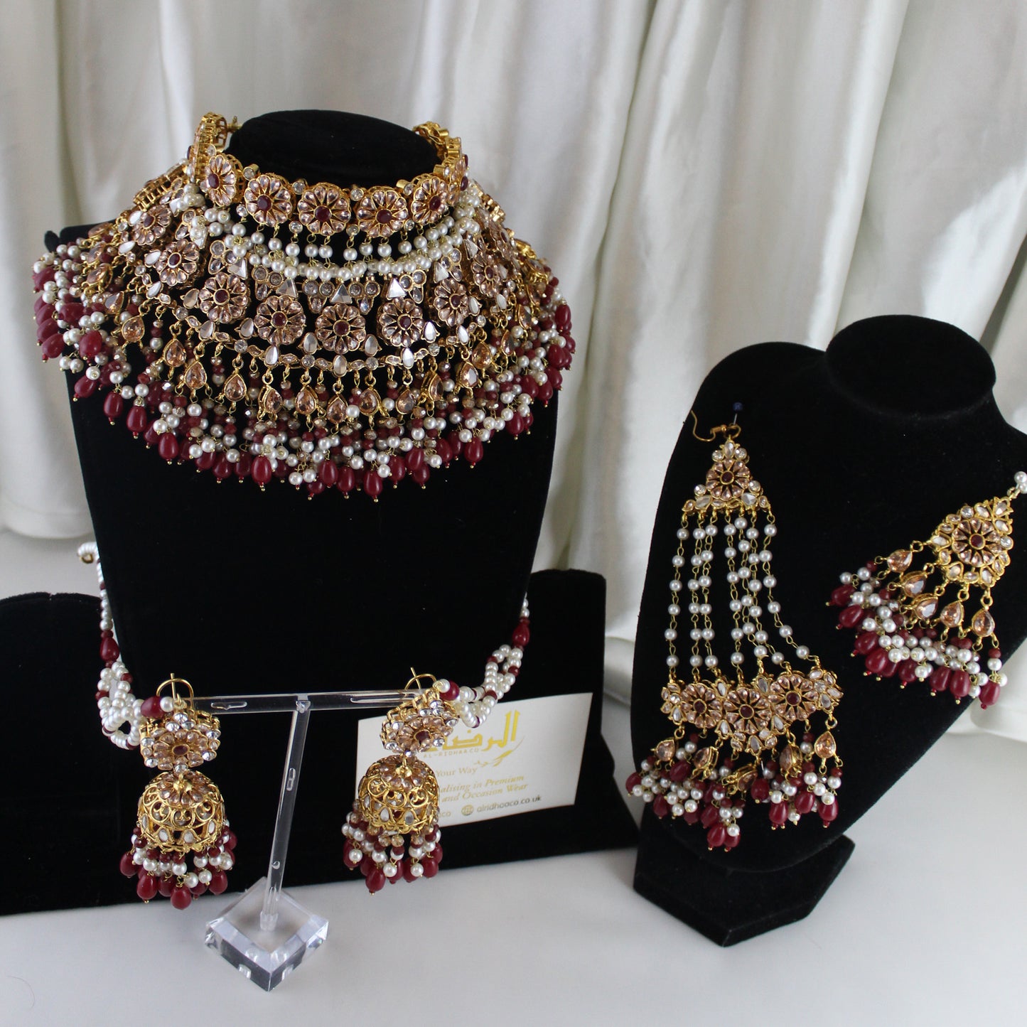 Hoorain -  Bridal Set (Maroon)