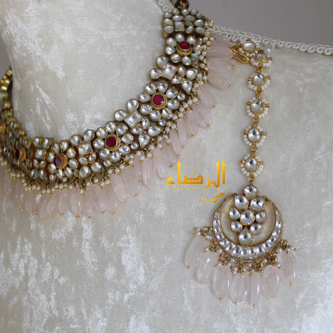 Rina - Pachi Kundan Set (Pastel Pink)