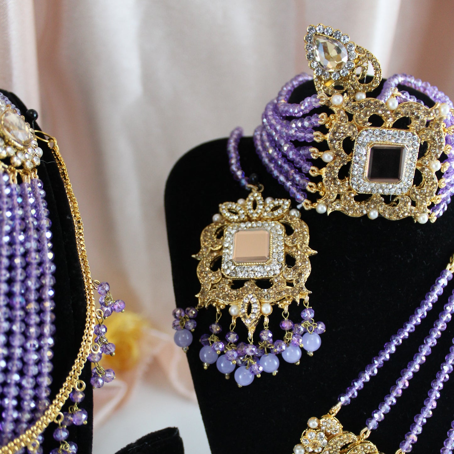 Fariha - Bridal Choker Set (Light Purple)